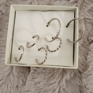 Small stud hoop earrings